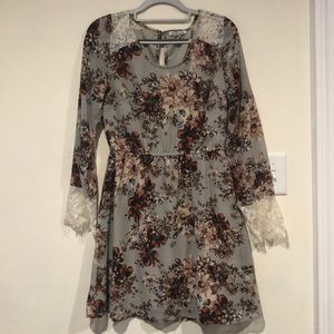 Charlotte Russe Floral Long Sleeve Dress